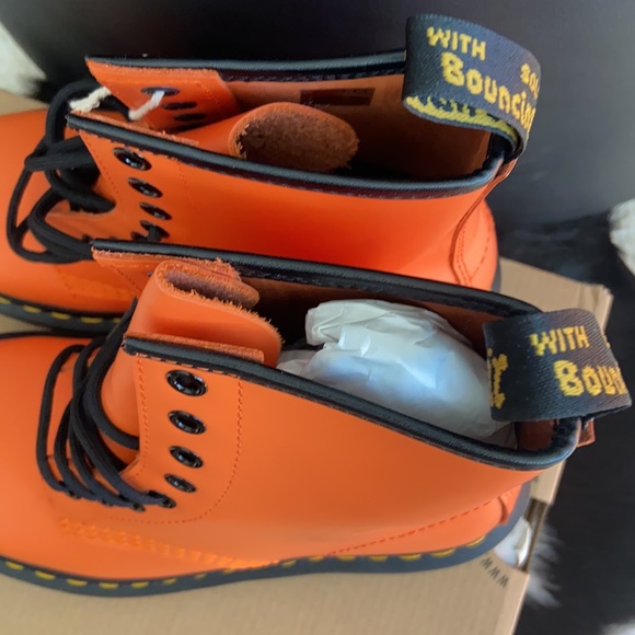 DR. MARTENS 1460 Smooth Orange Boots 25714659 - Picture 5 of 8